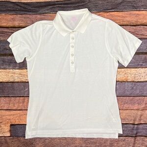 Peter Millar Womens Polo Golf Shirt White Country Club Athletic Tennis